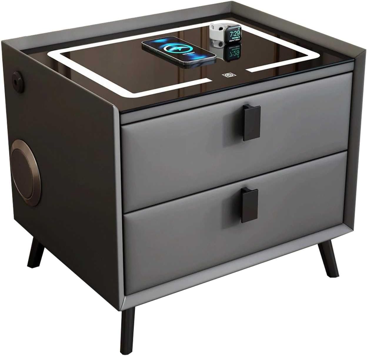 Monolithic Rectangular Smart Side Table Wireless Smart Side Table - Various Colours – Hyperli