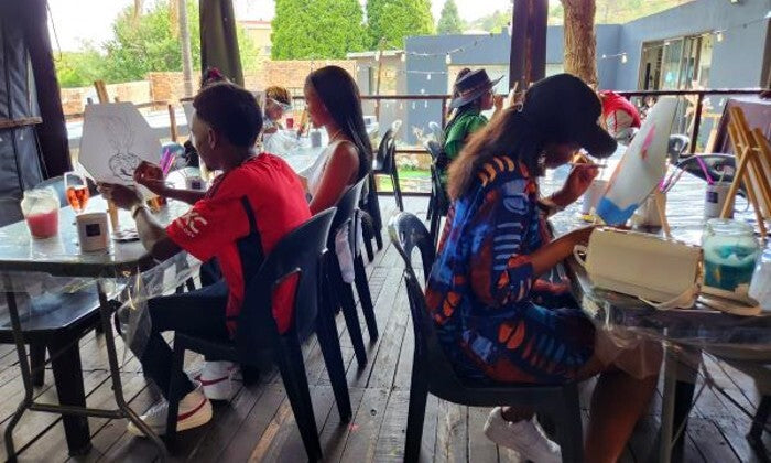 Paint Session 2-Hour Sip and Paint Session including Wine & Snacks for 2 at Art by K ...