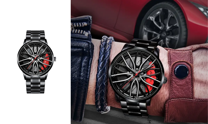Men’s Car Wheel Design Quartz Wristwatch – Hyperli