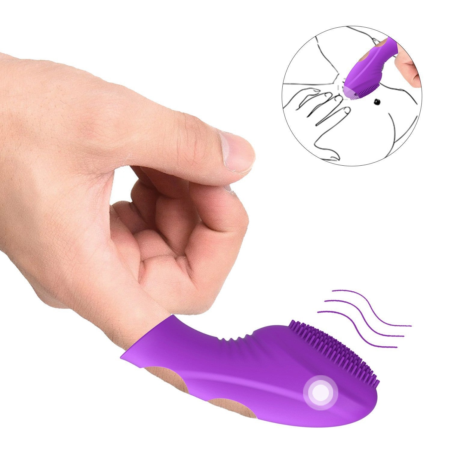 Wearable G-Spot Vibration Finger Sleeve Hyperli Wearable G-Spot Vibration Finger Sleeve Hyperli