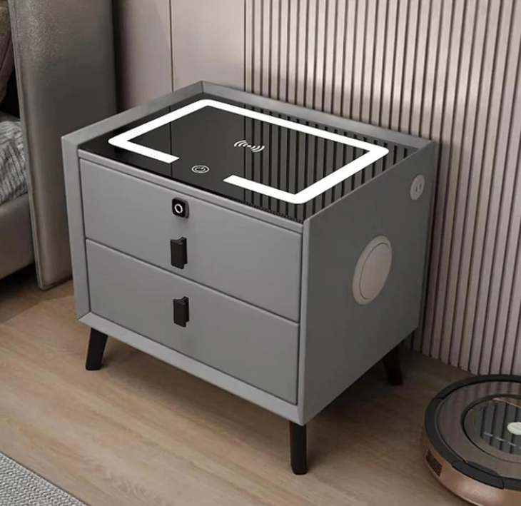 Monolithic Rectangular Smart Side Table Wireless Smart Side Table - Various Colours – Hyperli
