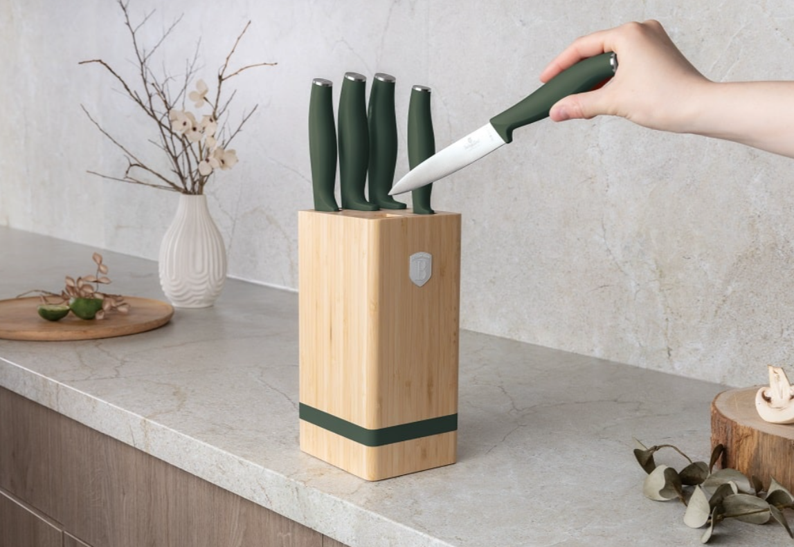 Berlinger Haus - 2646 - 7 Delige Messenset - Houten Standaard Moonlight Collection