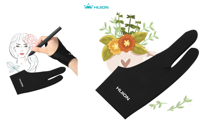 Cheap Huion GL200 Two-Finger Free Size Drawing Glove Artist Tablet Painting  Glove for Right & Left Hand