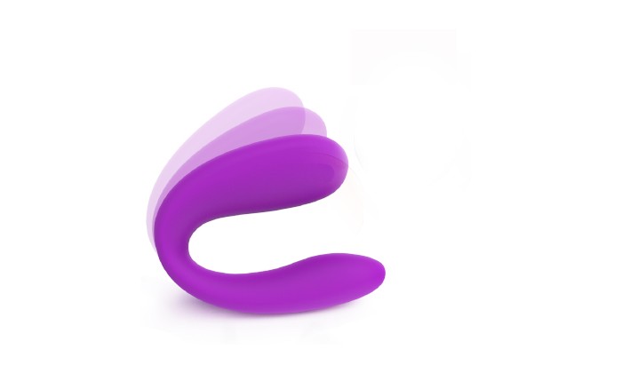 Ouch! Ultra Soft Curvy G-Spot Silicone Dildo 7in - Mettalic