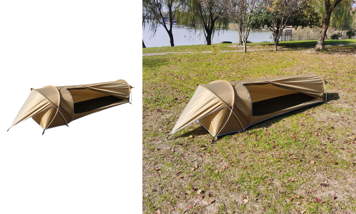 Sylaeto Ultralight Single Person Tent Waterproof Camping Tent for Outdoor Backpacking Hiking Fishing Brown Brown