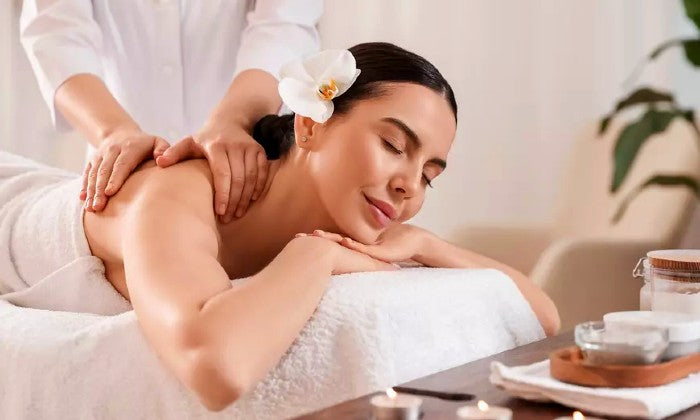 Full Body Massage including Manicure Pedicure at Bloom's Spa